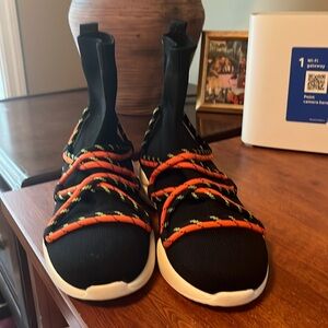 Azalea Wang mid sock sneakers display model size 7